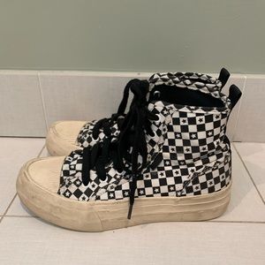 Zara checkered high tops 3.5